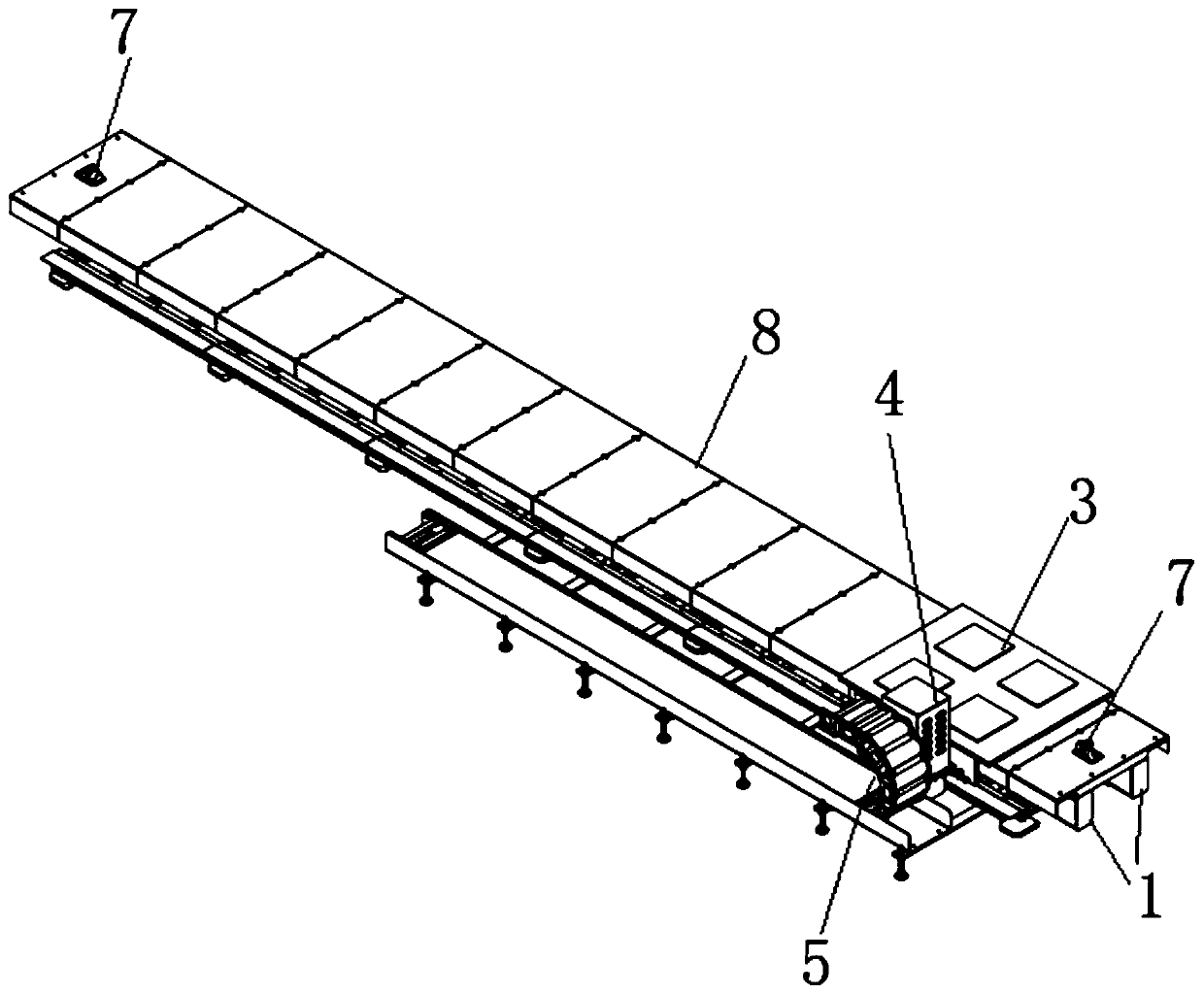 General type industrial robot additional shaft guide rail structure