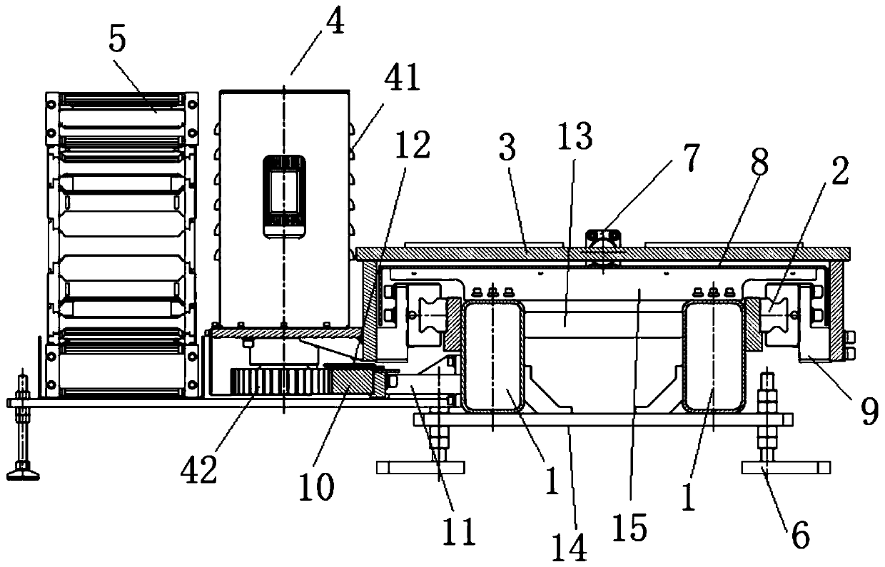 General type industrial robot additional shaft guide rail structure