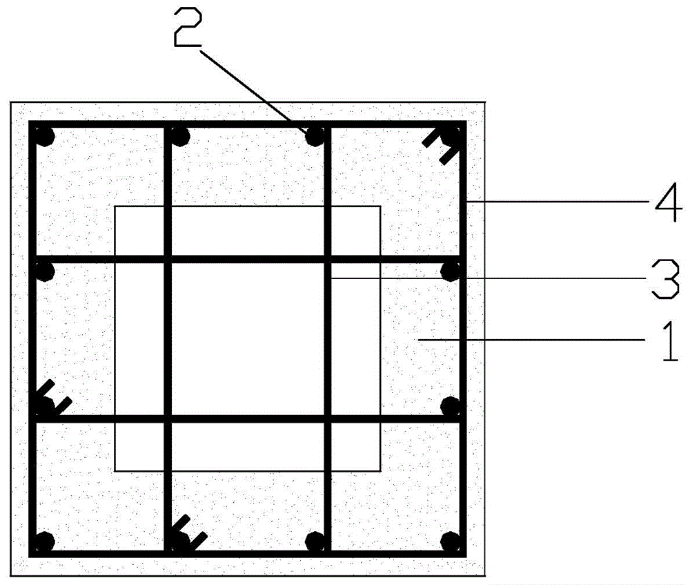 Prefabricated reinforced concrete column with high-performance concrete frame and construction method