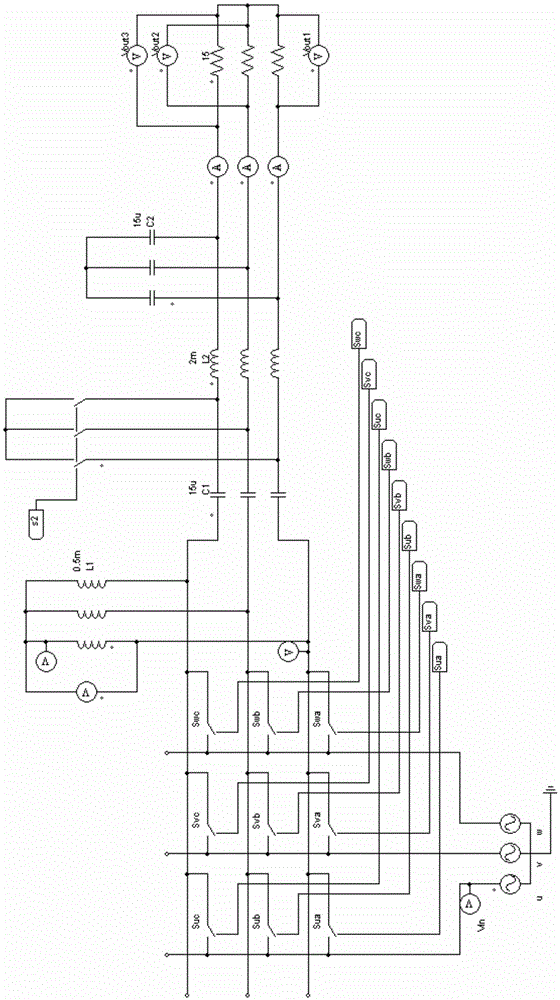 One-step three-phase boosting matrix converter and topological structure thereof