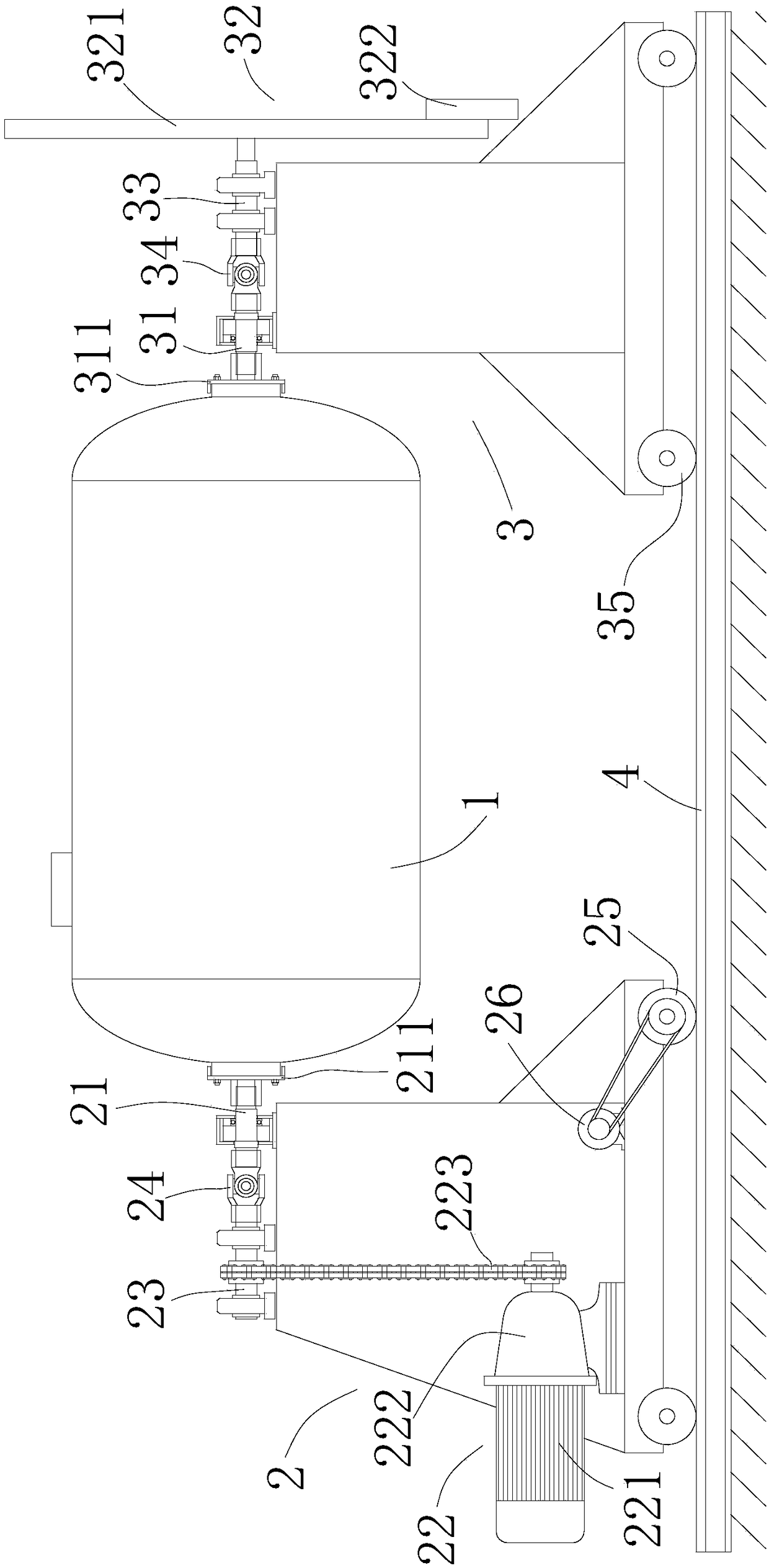 Oil tank rotation clamp