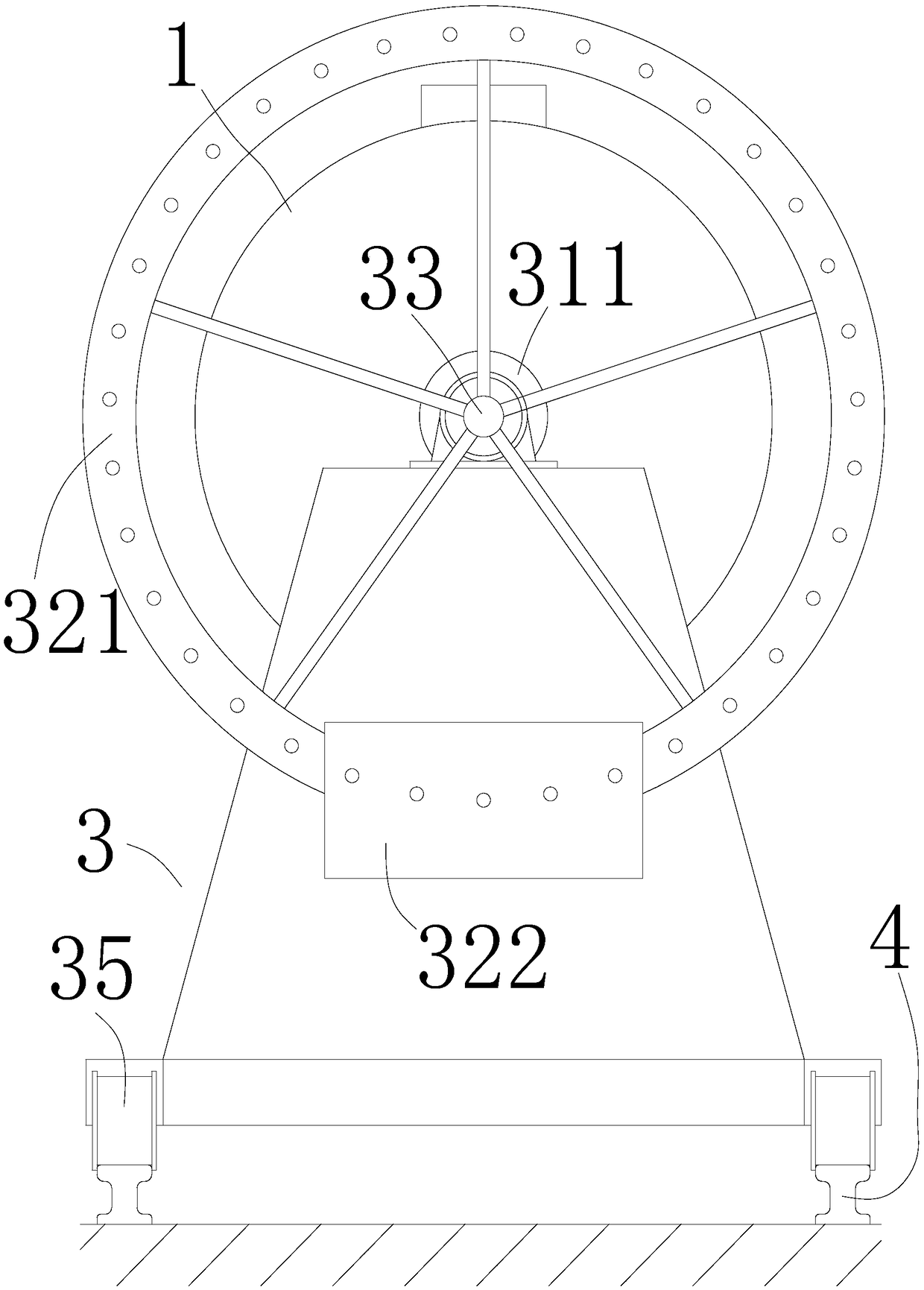 Oil tank rotation clamp