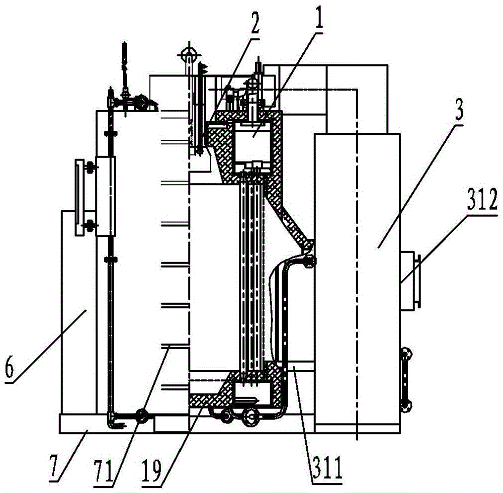 Energy saver for vertical natural circulation condensing boiler