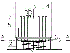 Fast file head removing method for mechanical pore forming pouring pile