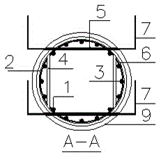 Fast file head removing method for mechanical pore forming pouring pile