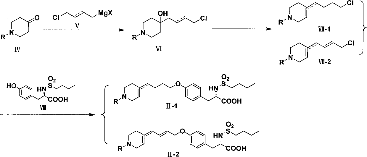 Method for preparing tirofiban hydrochloride