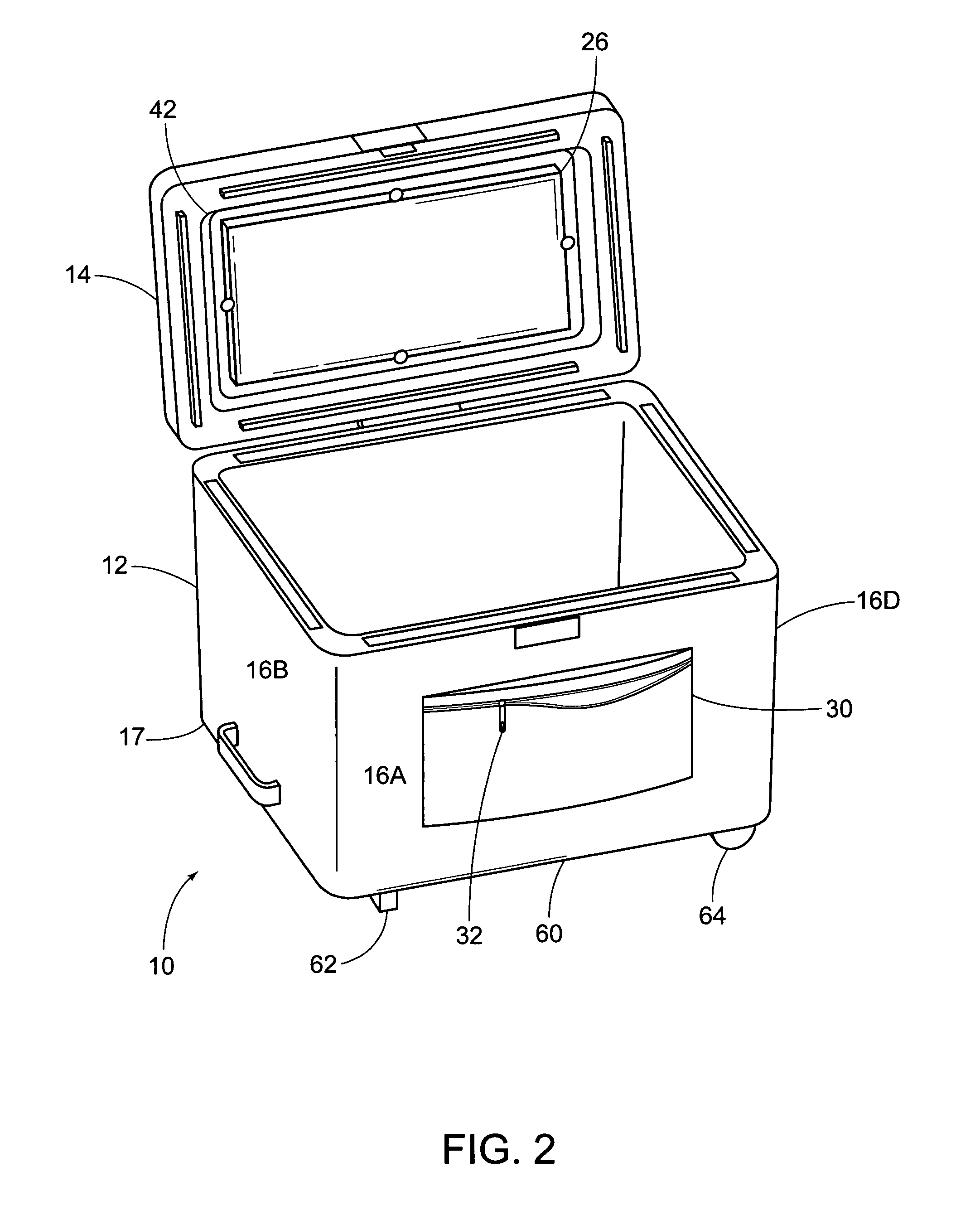 Insulated container assembly having insertable cooling and heating gel packs