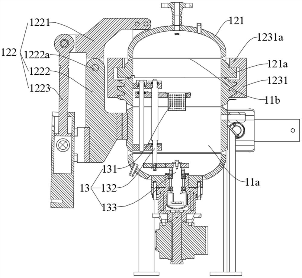 Reaction device for alkali metal treatment, and treatment system