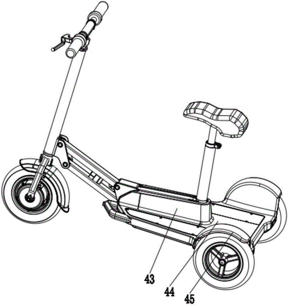 Folding electric tricycle