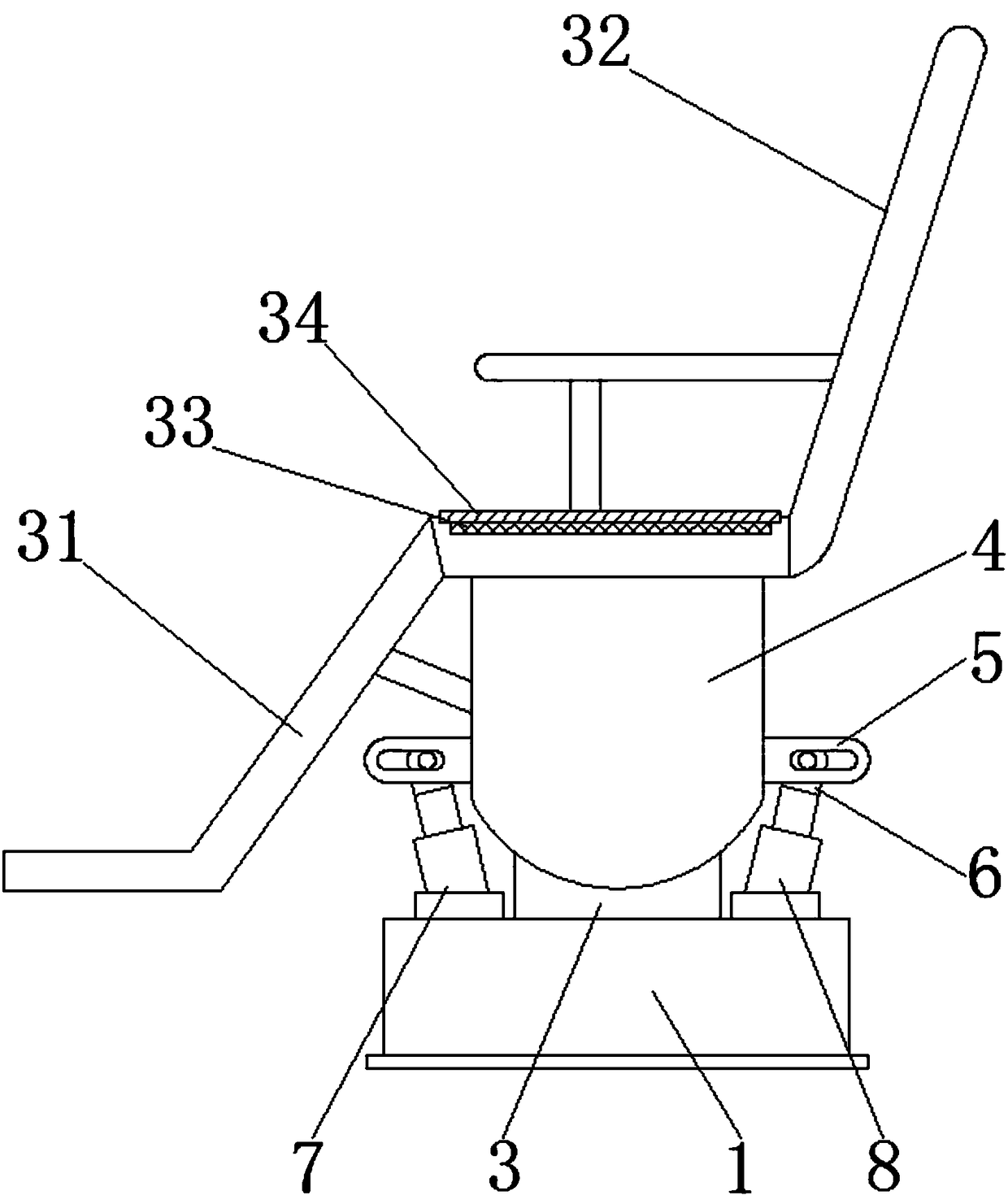 Fumigation treatment instrument for gynecology department