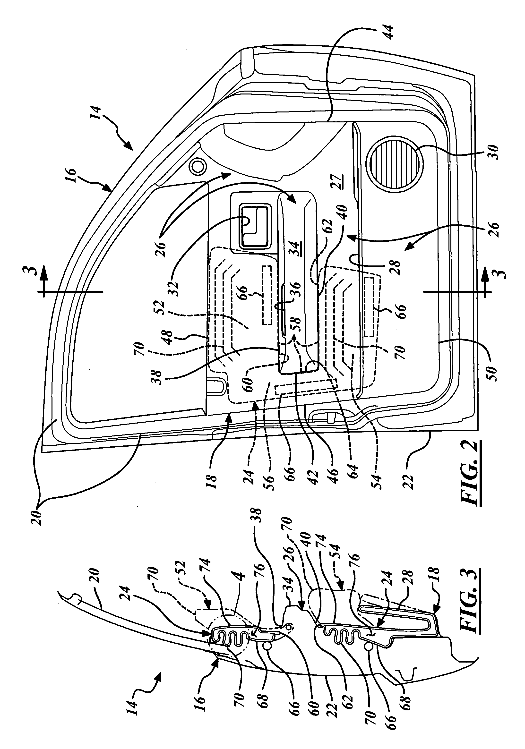 Inflatable interior panel for a vehicle