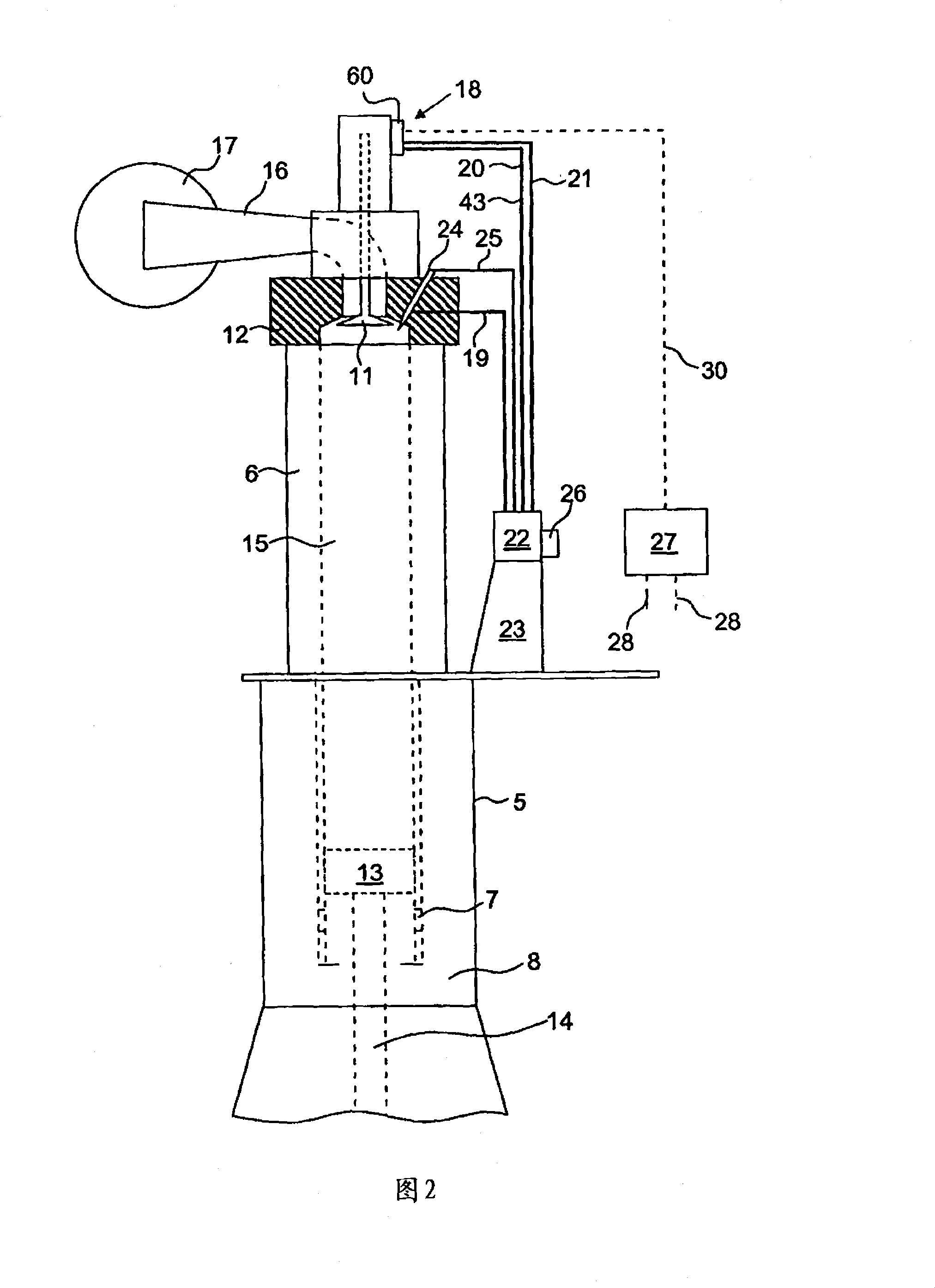 Exhaust valve assembly for a large two-stroke diesel engine