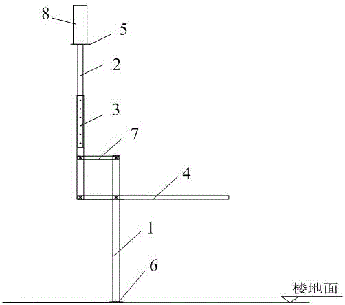 Top plate drilling device and application method thereof