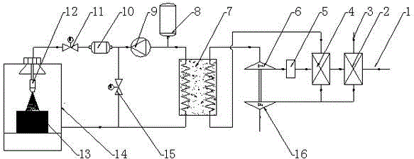 Cooling system and method of airborne heating element based on air expansion refrigeration