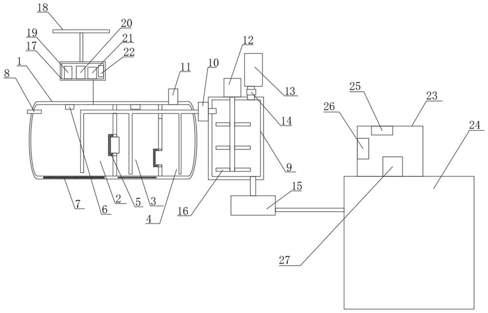 Septic tank and excrement treatment process thereof