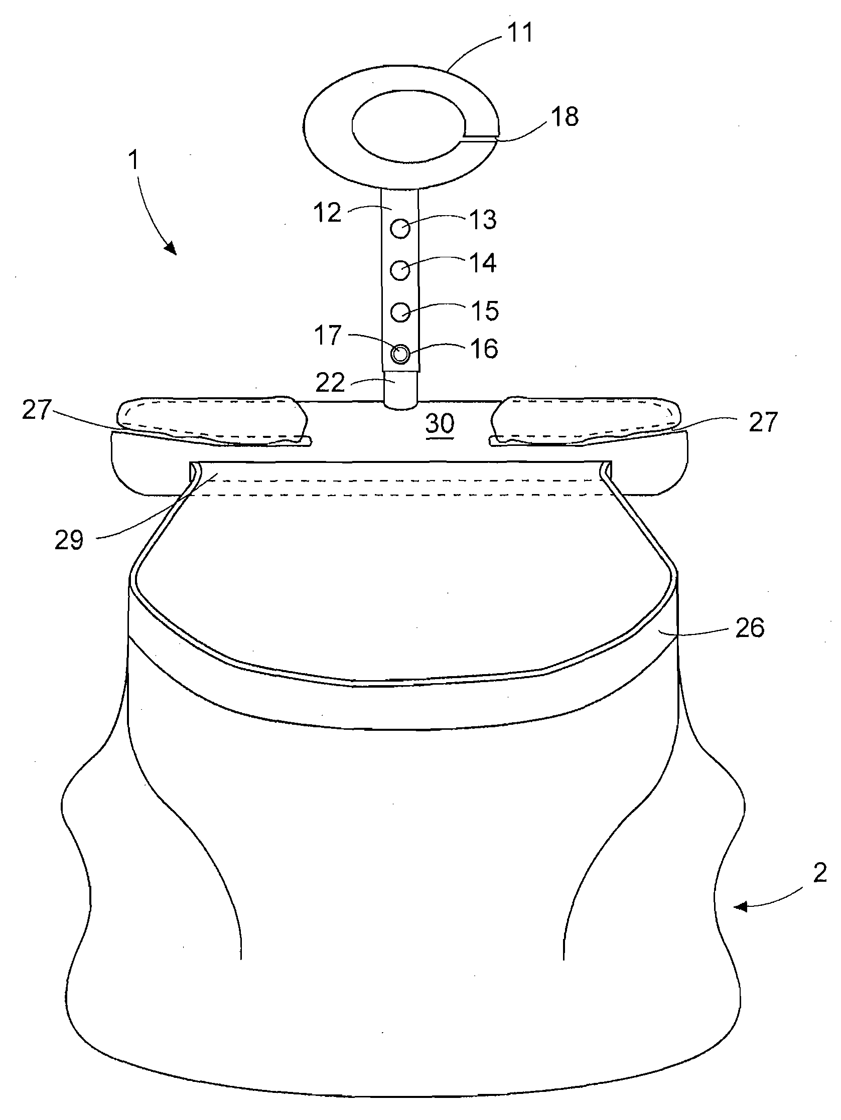 Portable bag holding device