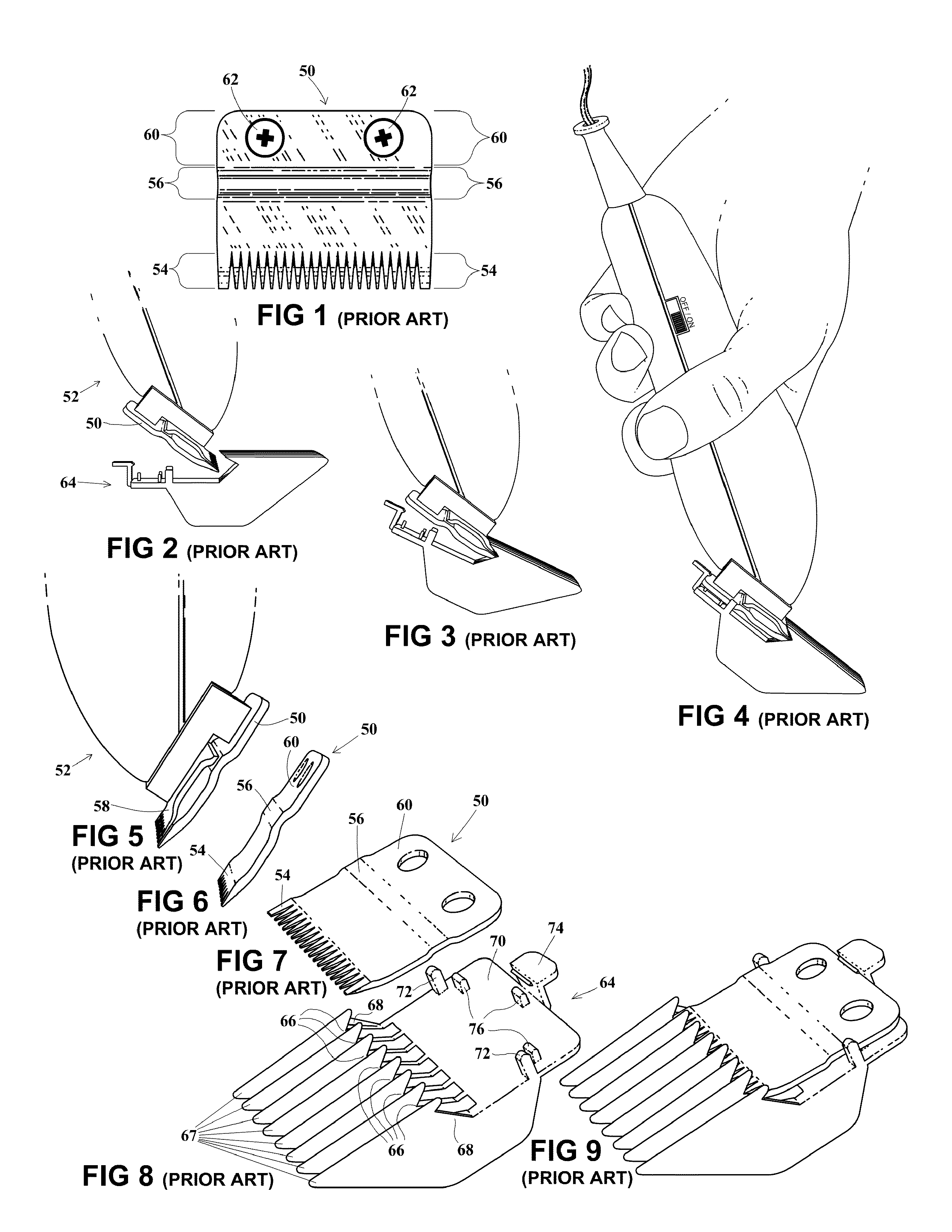 Attachment guide comb organizer