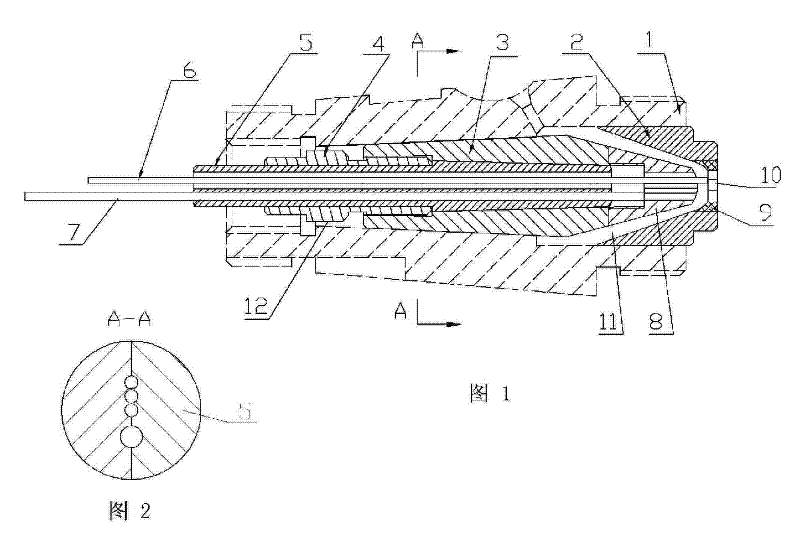 Optical fiber cabling die