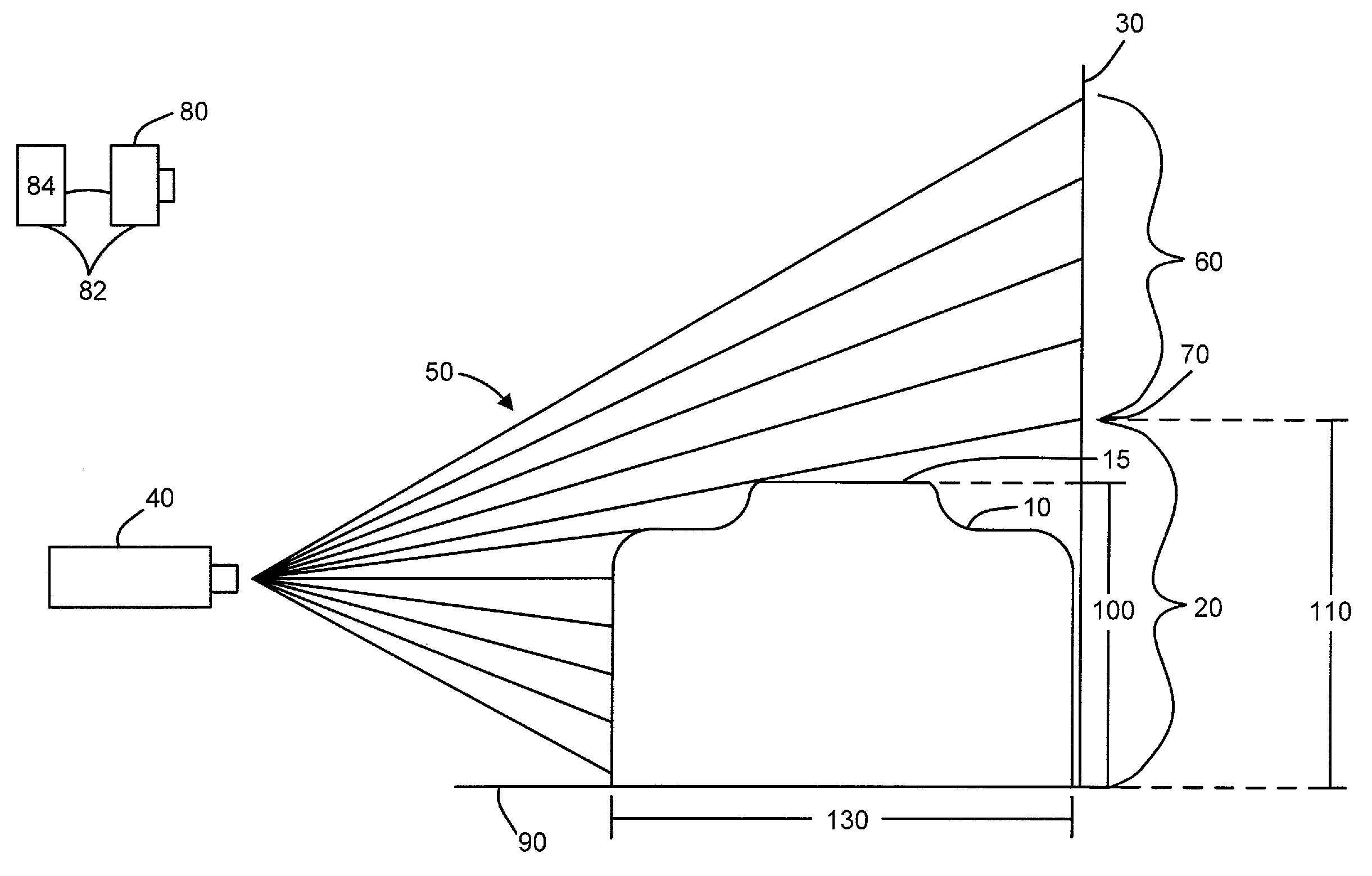 System and method for measuring irregular objects with a single camera