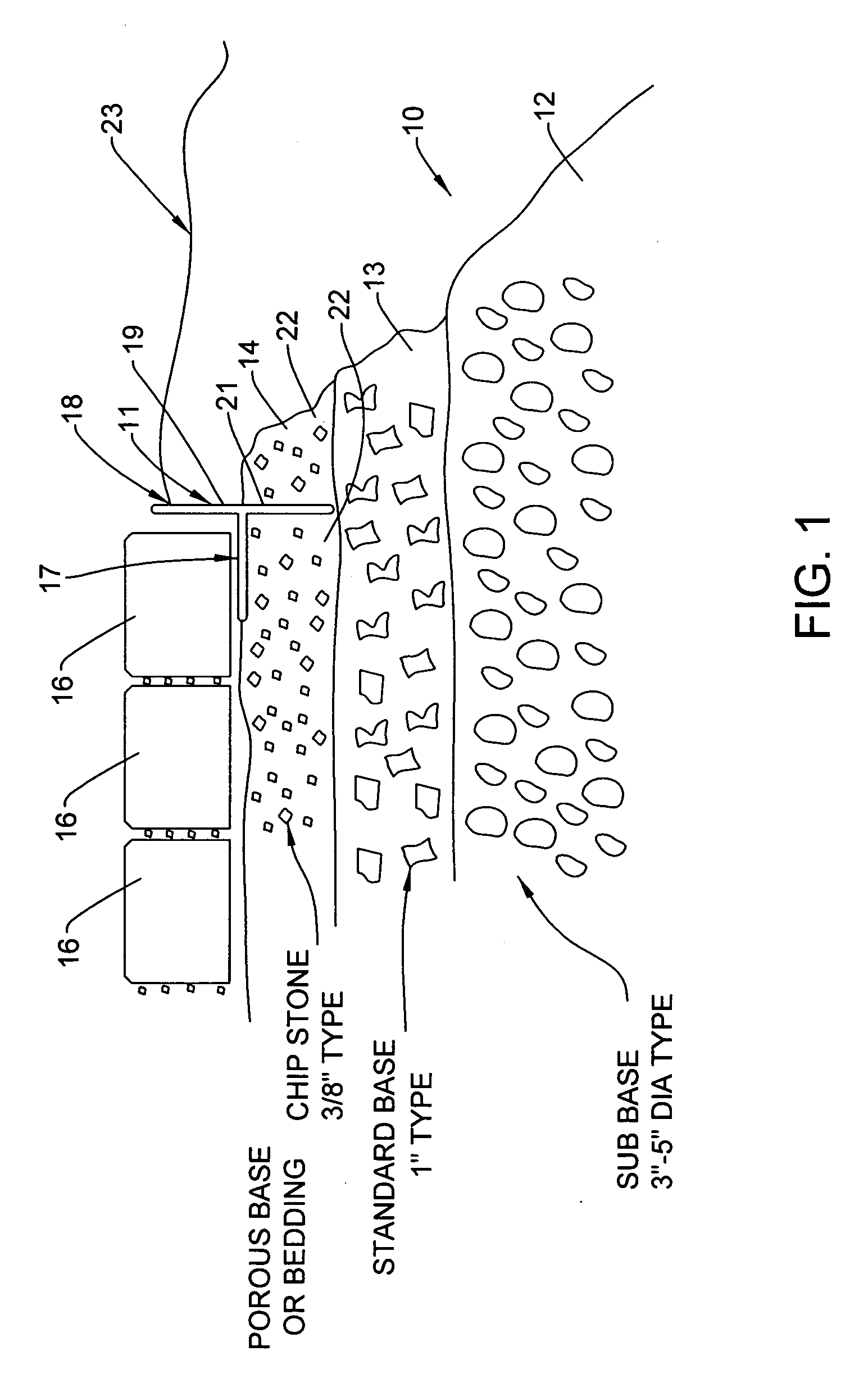 Edge restraint for water permeable pavement systems