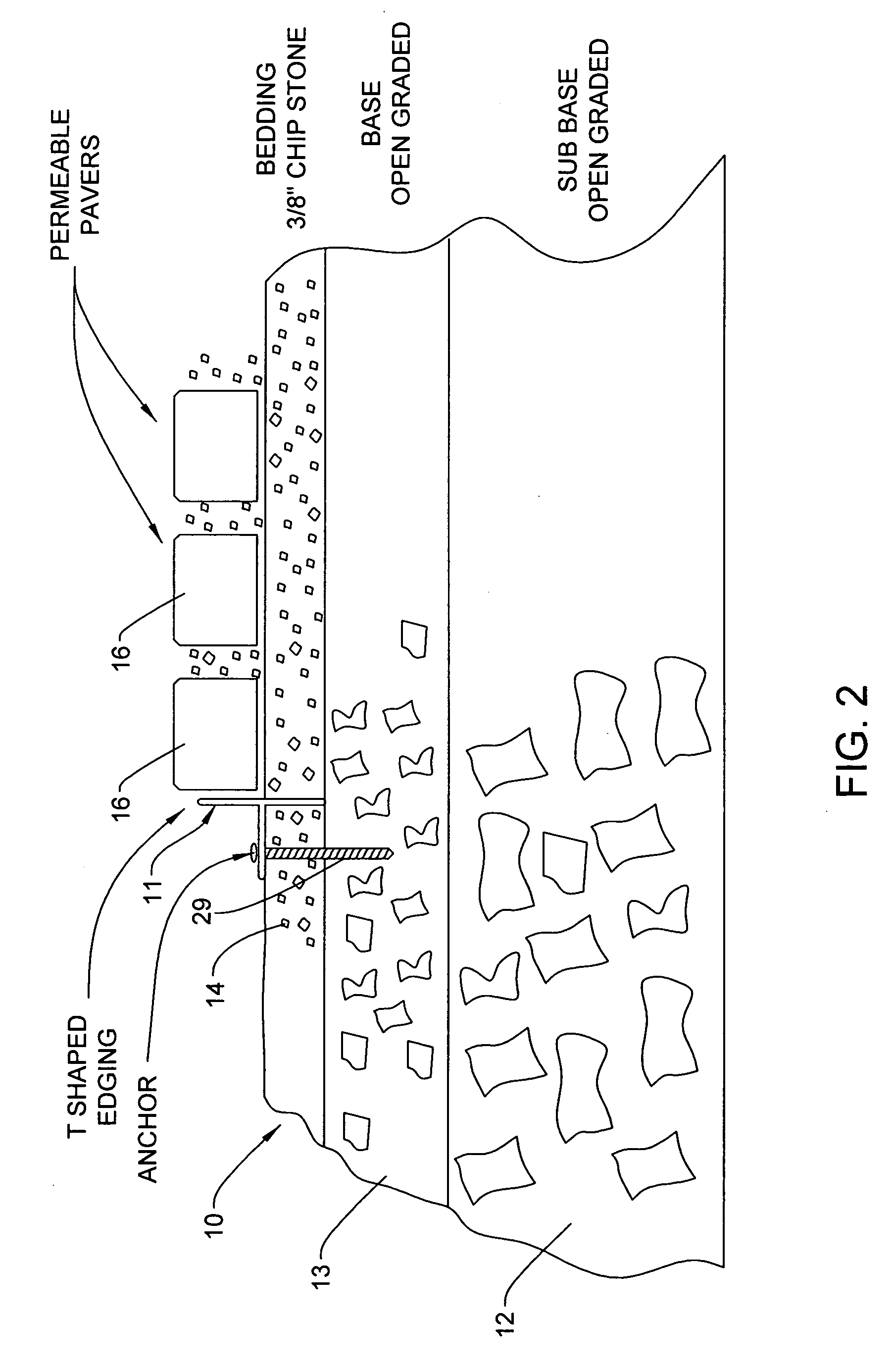 Edge restraint for water permeable pavement systems