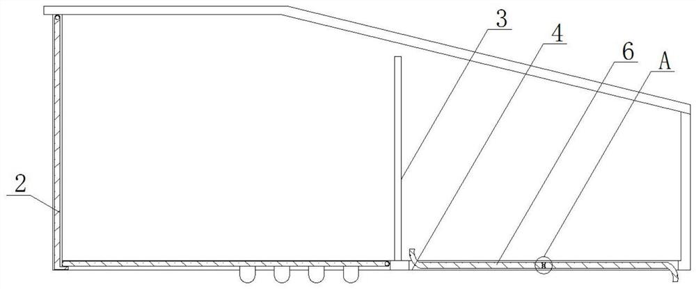 A mechanism for cleaning residual commodity garbage in shopping carts for large supermarkets