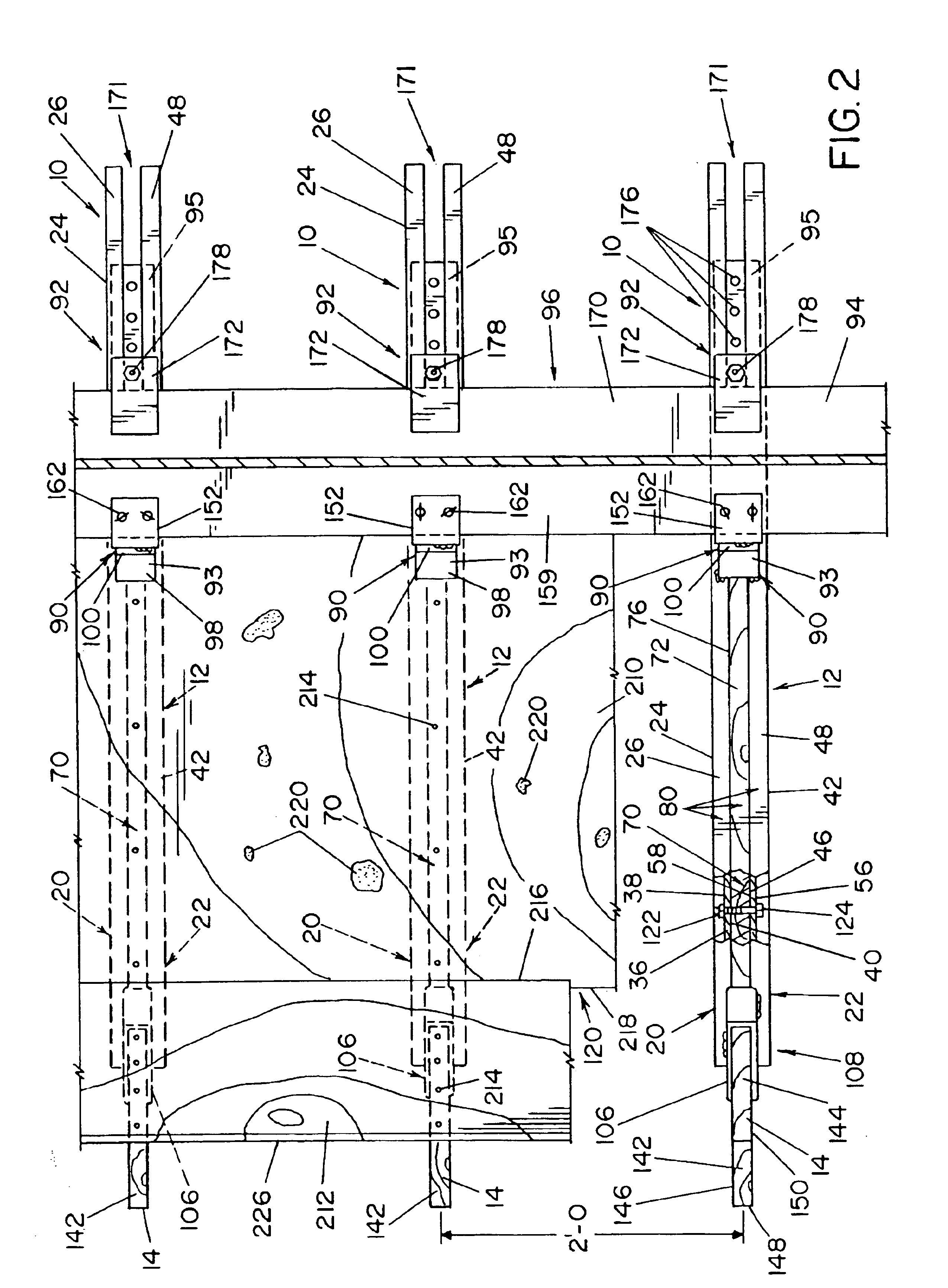 Overhang falsework