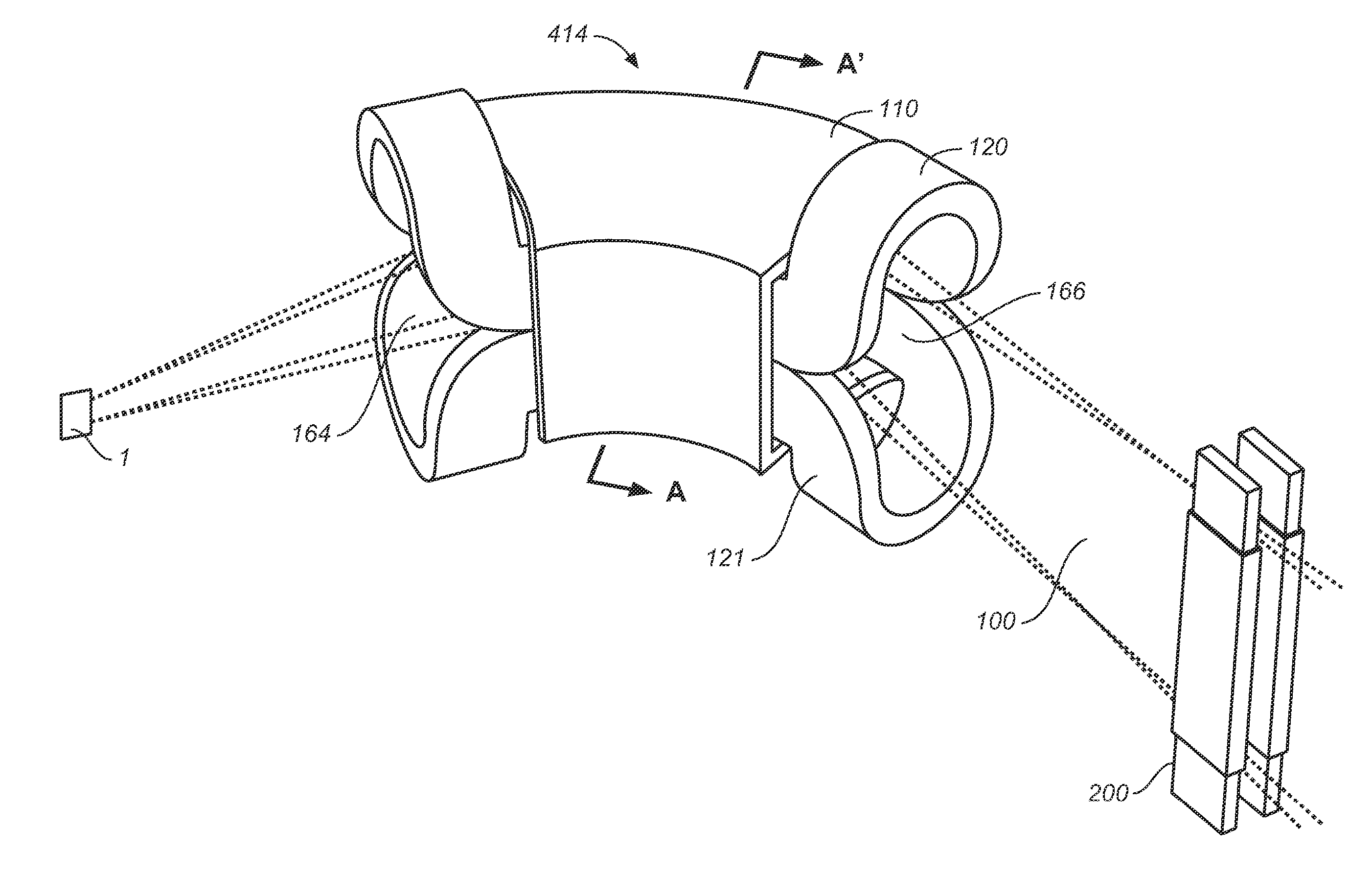 Apparatus and method for ion beam implantation using ribbon and spot beams