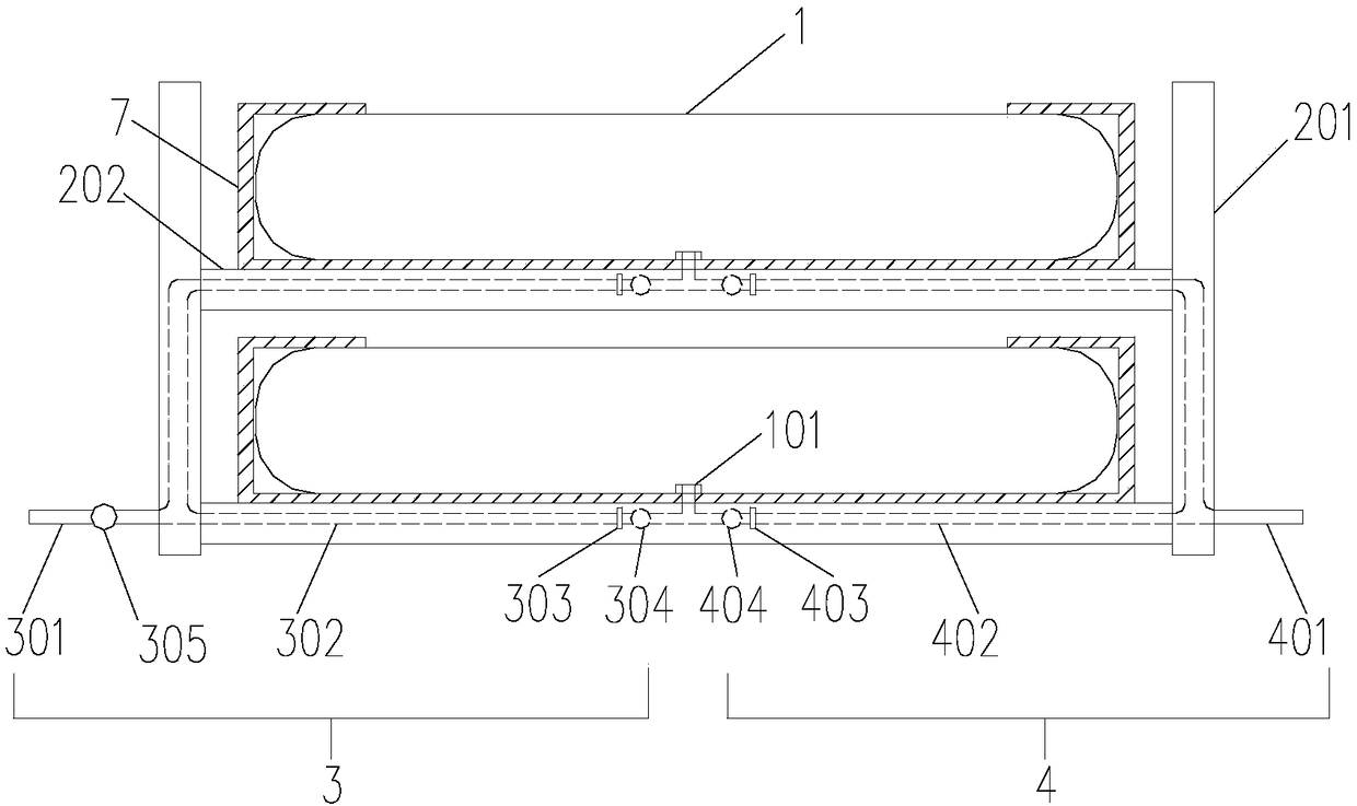 Water bag ballast method for immersed tube tunnel construction