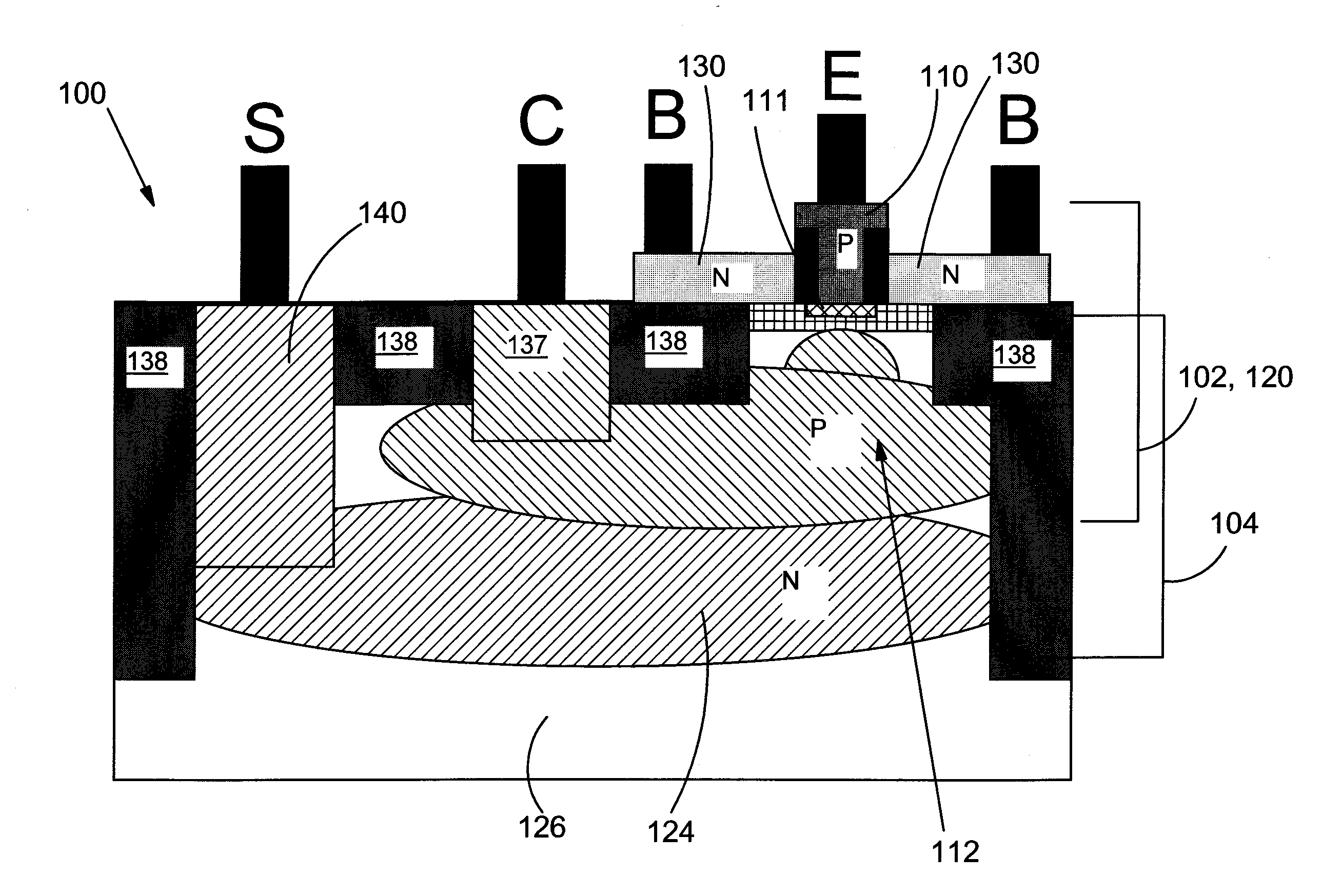 Vertical silicon controlled rectifier electro-static discharge protection device in bi-cmos technology