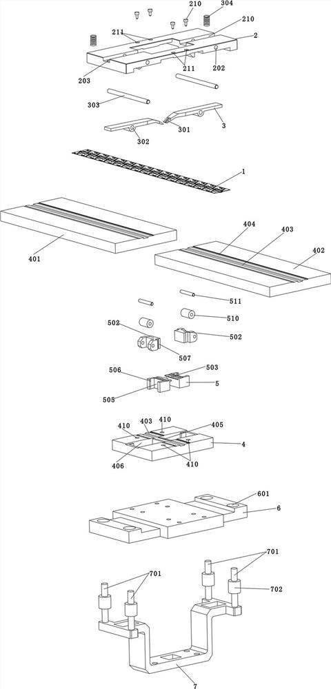 Chip frame fixing support of semiconductor chip wire bonding equipment