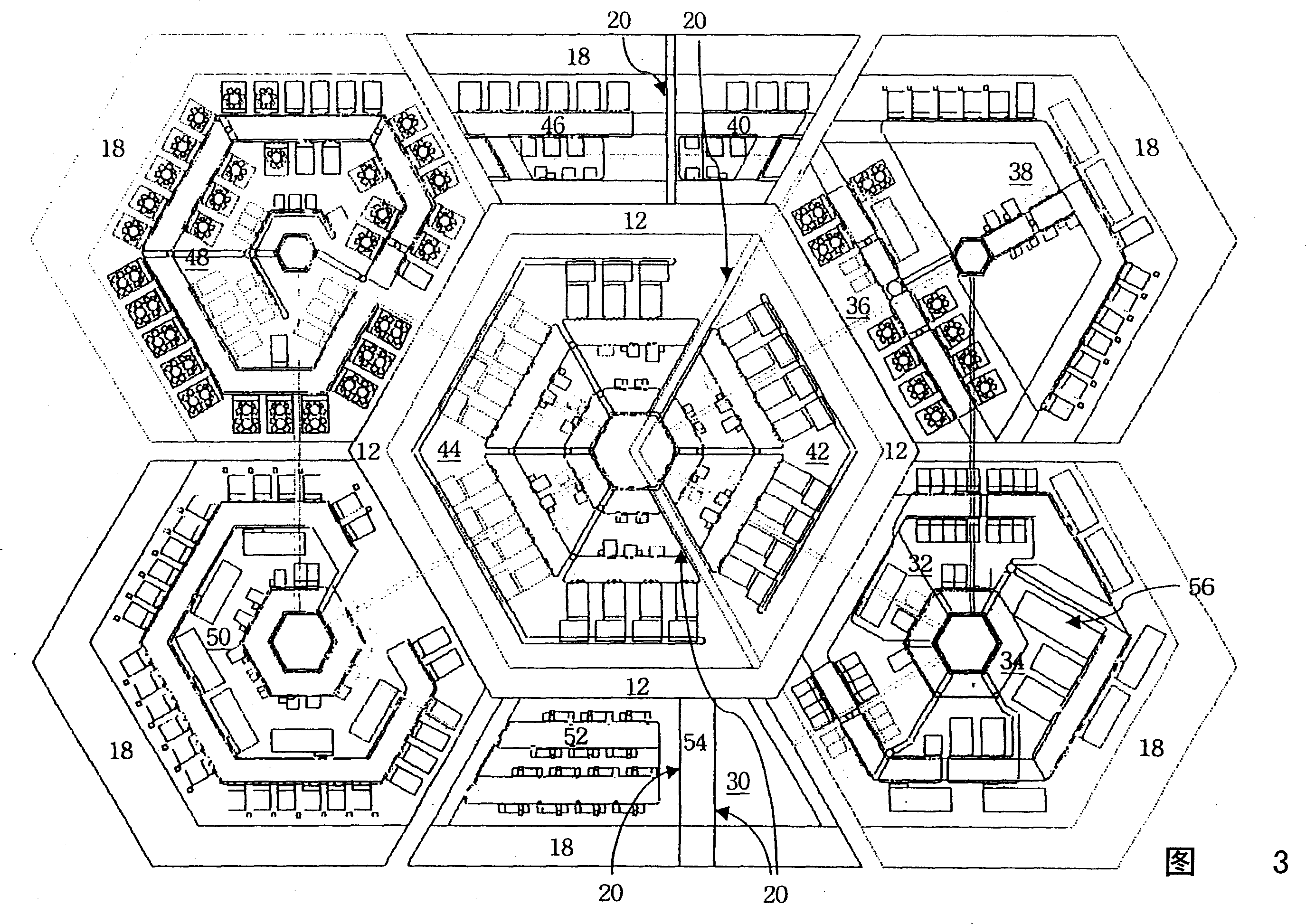 Semi-conductor manufacturing factory layout