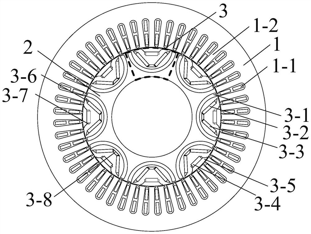 Variable salient pole rate permanent magnet motor and design method thereof