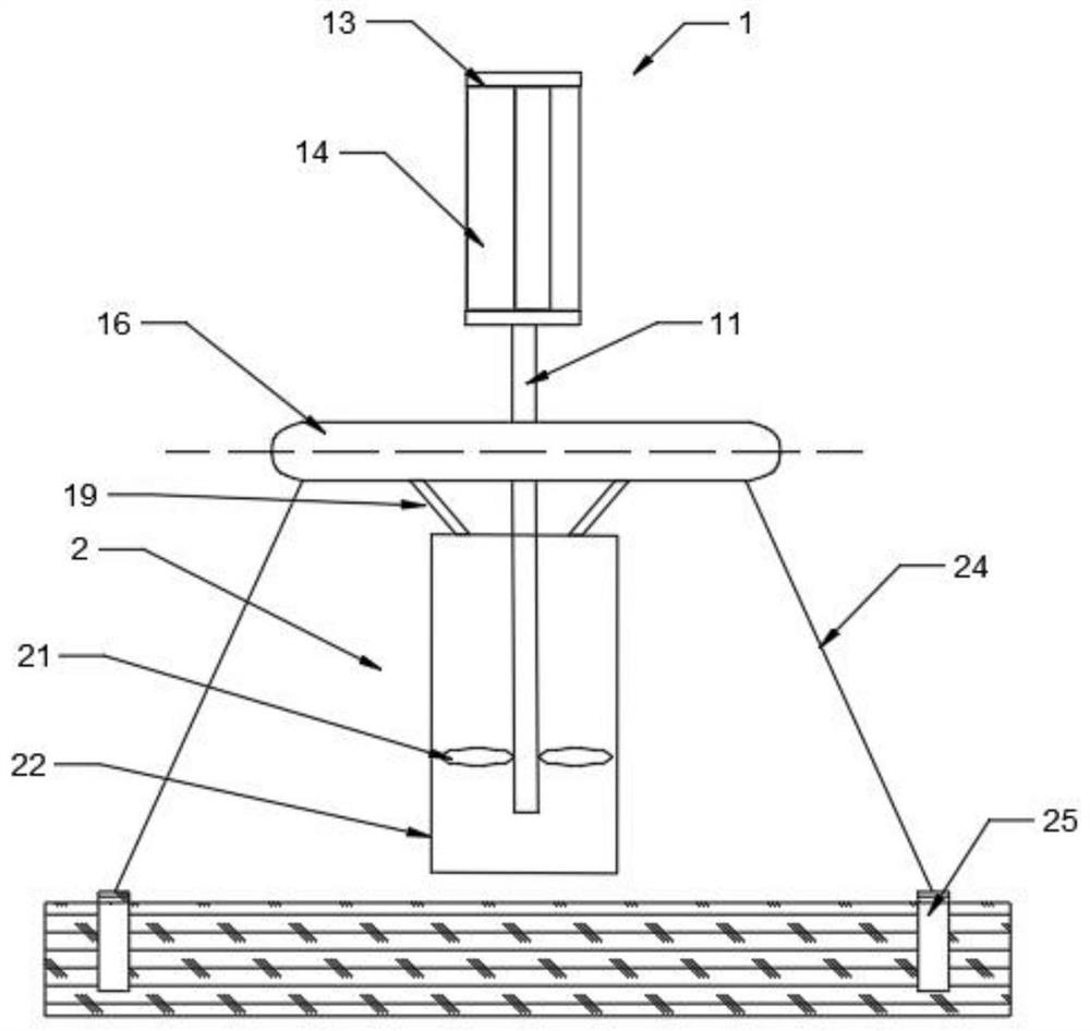 Energy-consumption-free low-resistance wind energy hydraulic oxygen enrichment equipment