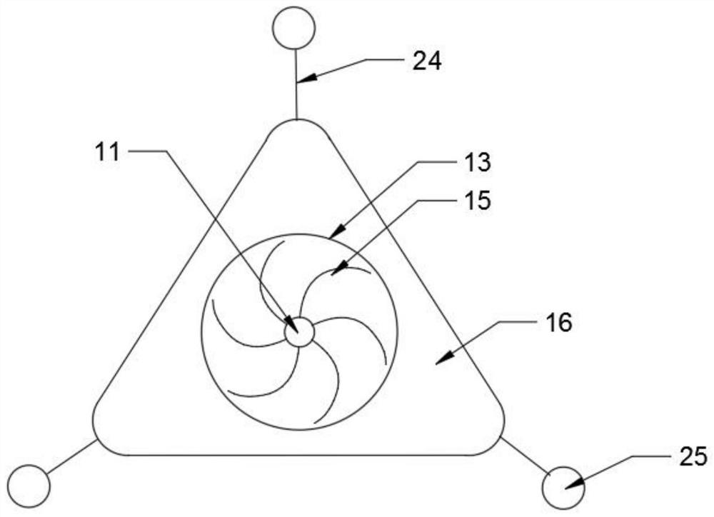 Energy-consumption-free low-resistance wind energy hydraulic oxygen enrichment equipment