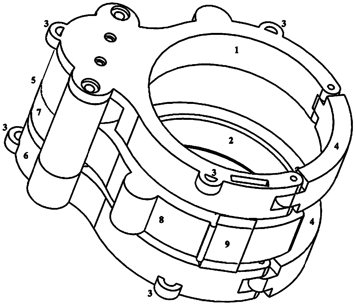 Puborectalis-simulated type dual-ring artificial anal sphincter prosthesis