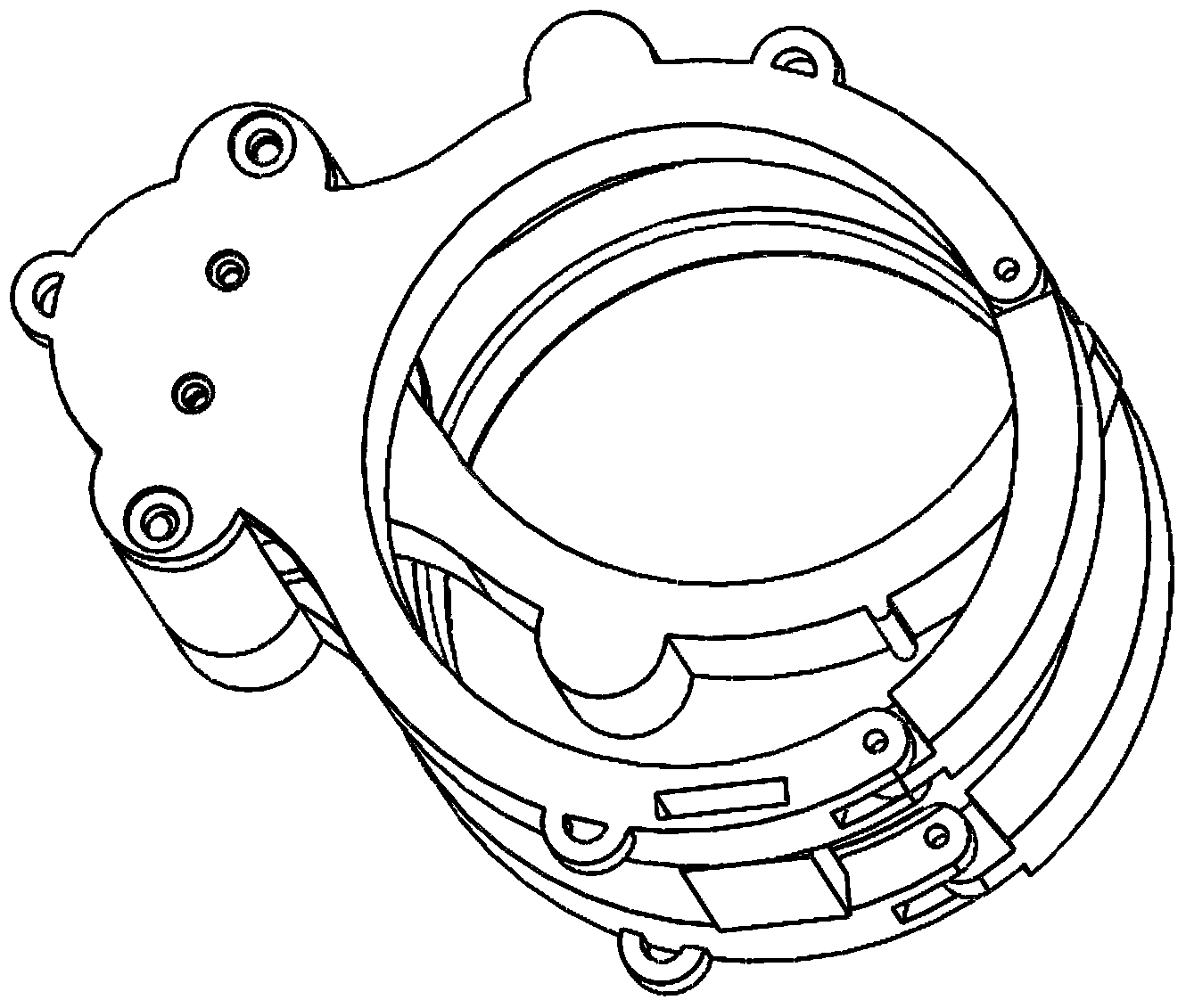 Puborectalis-simulated type dual-ring artificial anal sphincter prosthesis