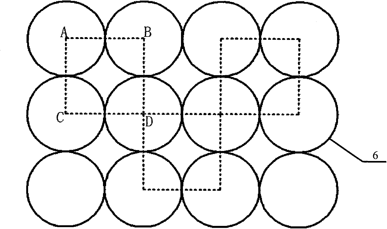 Electromagnetic shielding optical window based on two-dimensional orthogonally-distributed tangent circular ring and internally-tangent sub circular ring array