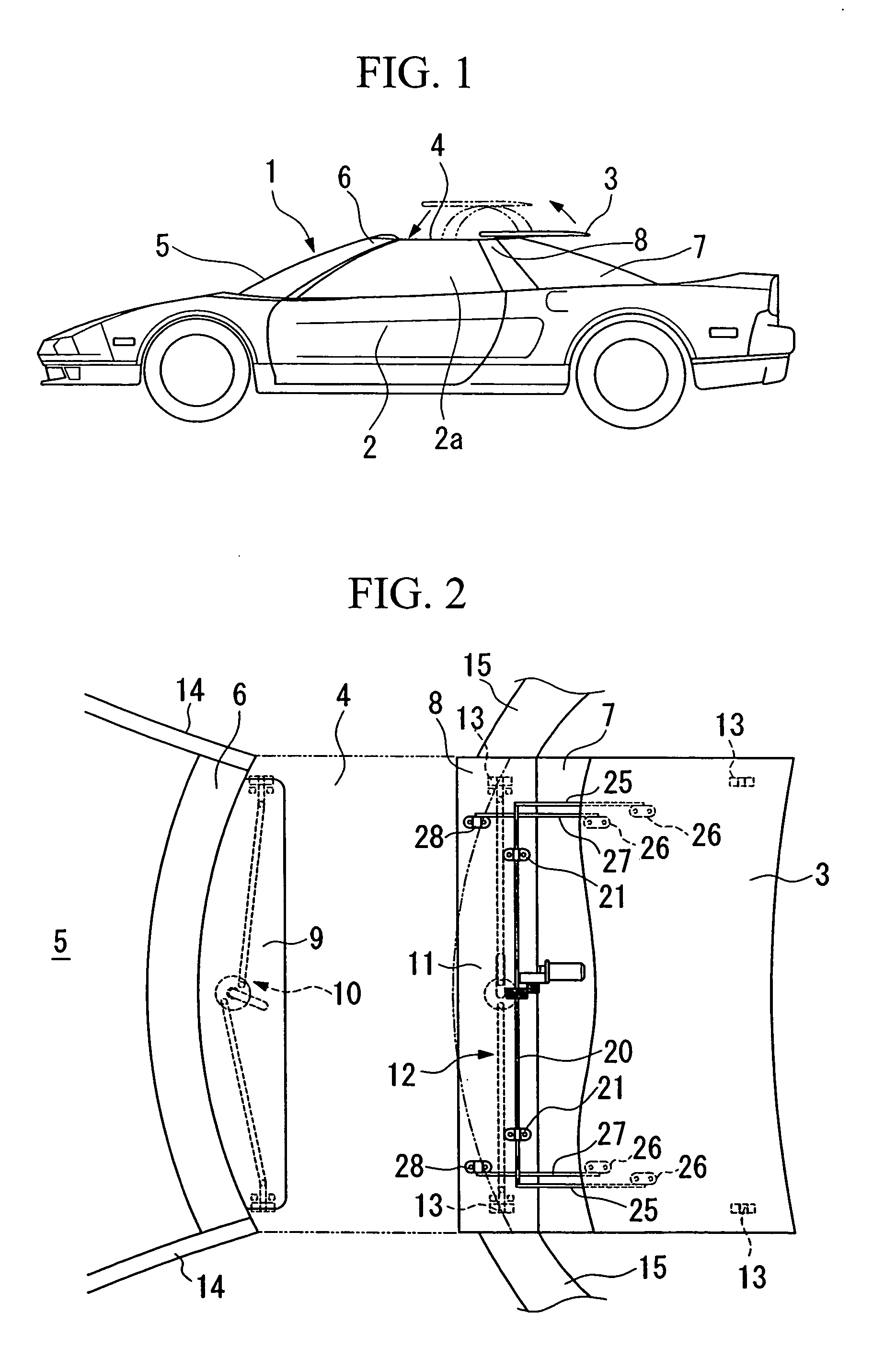 Open roof structure for vehicle