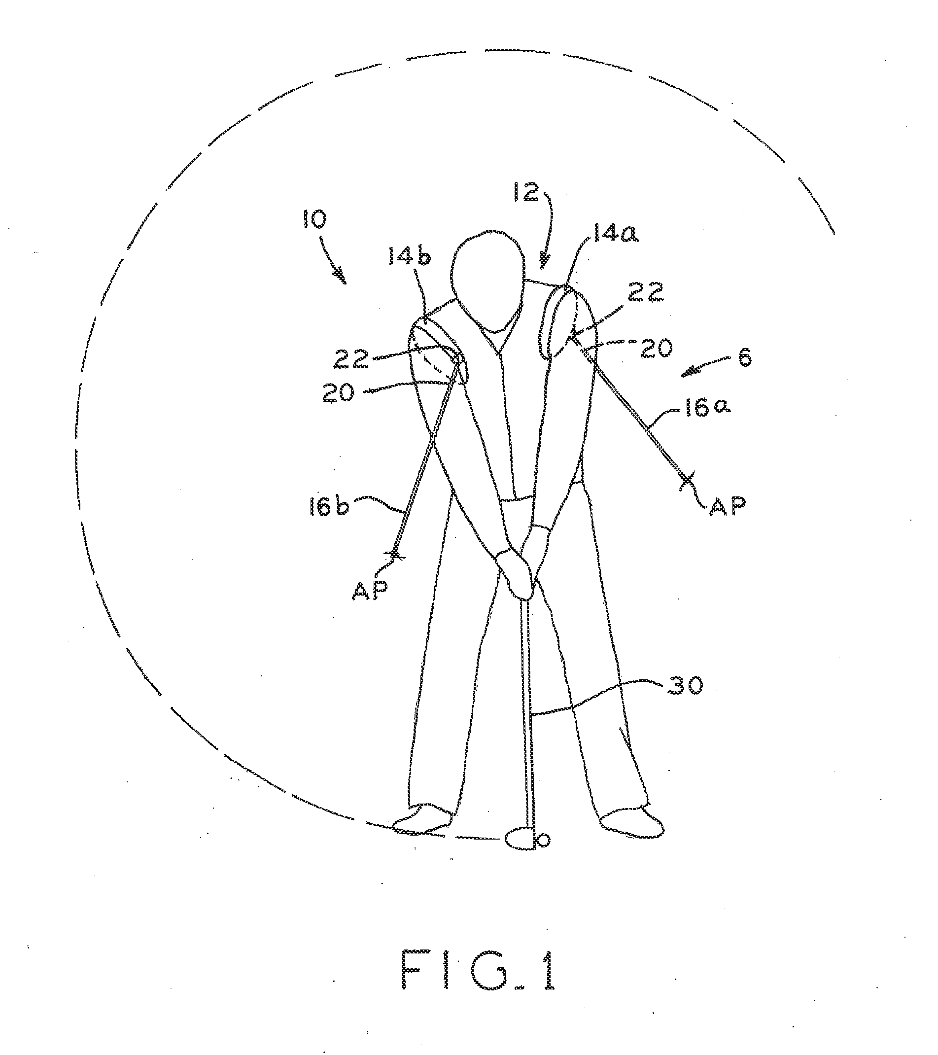 Golf swing training device and method