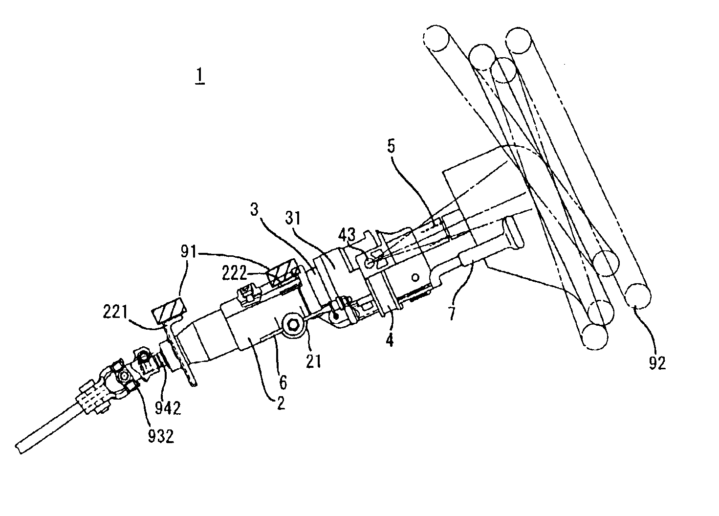 Steering column for motor vehicle