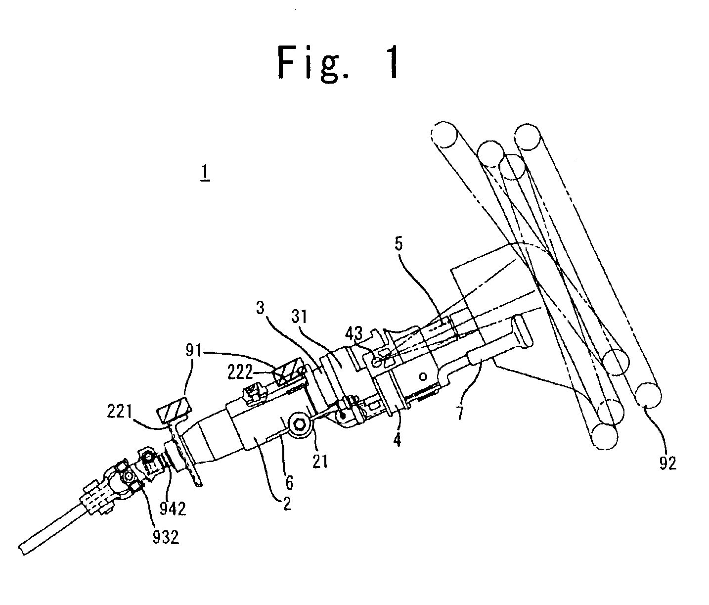 Steering column for motor vehicle