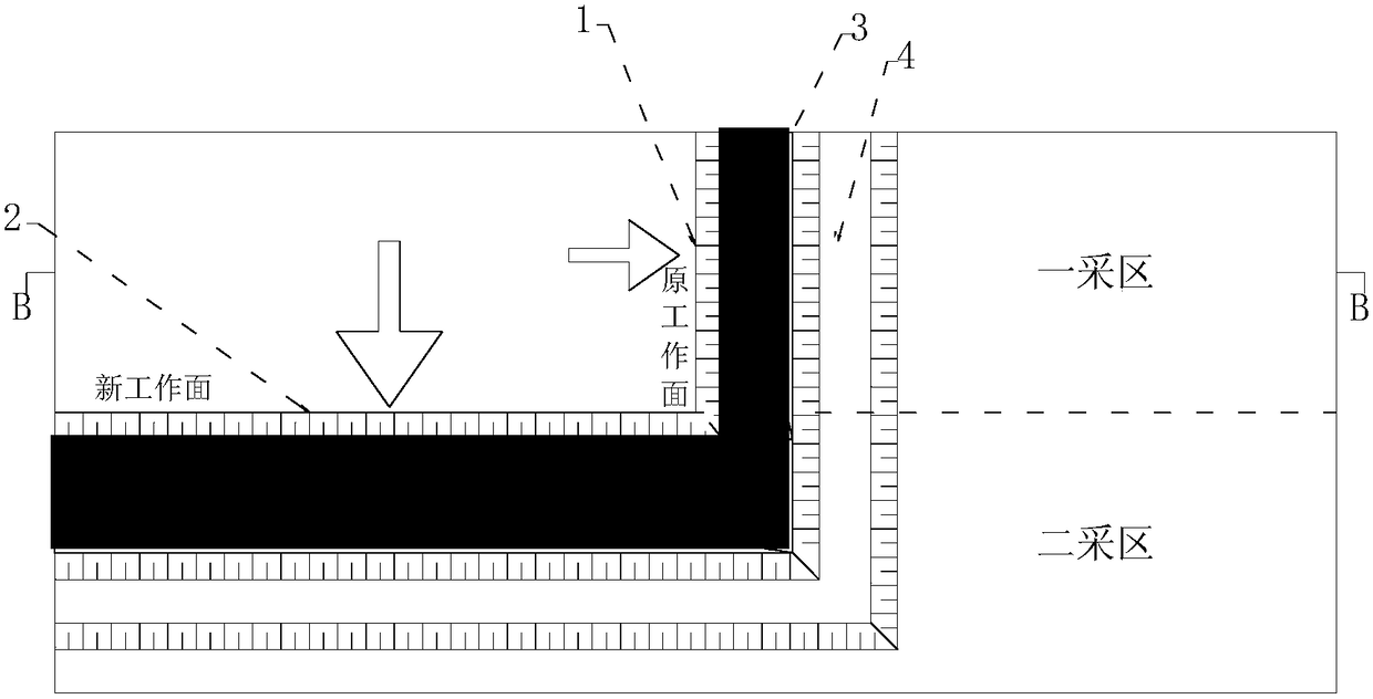 Mining method of end-side and slow-side in parallel mining area under the condition of complex geological structure