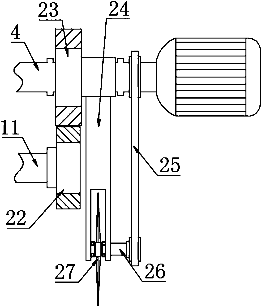 Swinging steel pipe equidistance cutting device