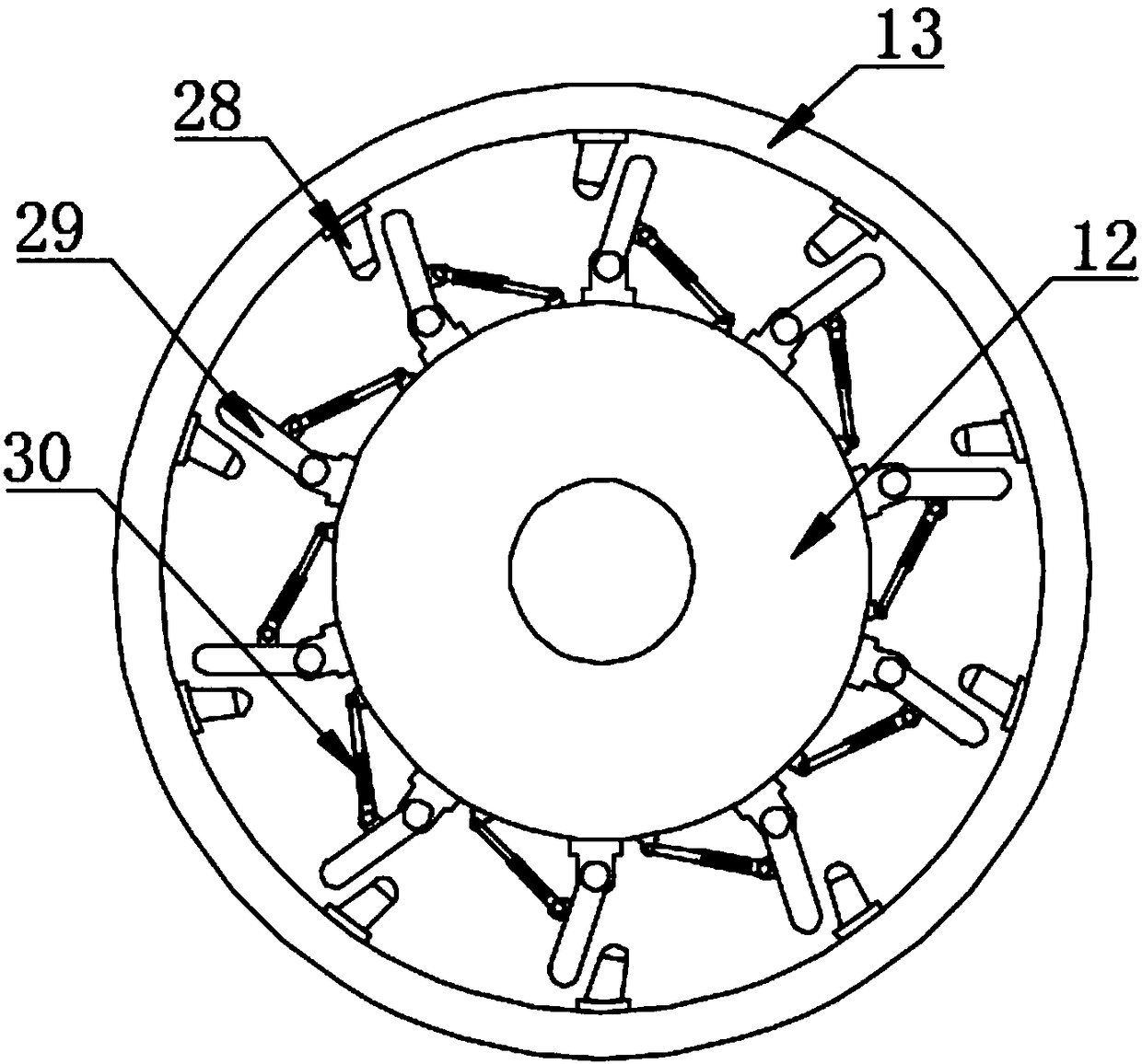 Swinging steel pipe equidistance cutting device