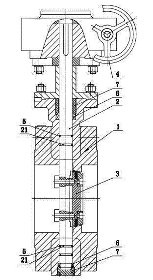 Butterfly valve with O-shaped sealing ring and bearing