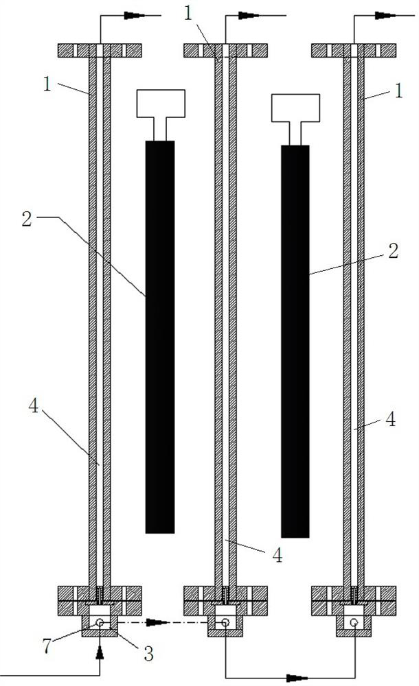 A two-dimensional photocatalytic fluidized bed device