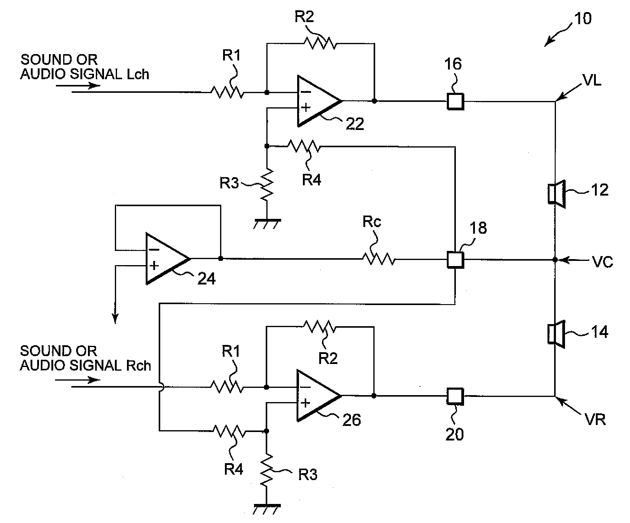 Headphone amplifier circuit