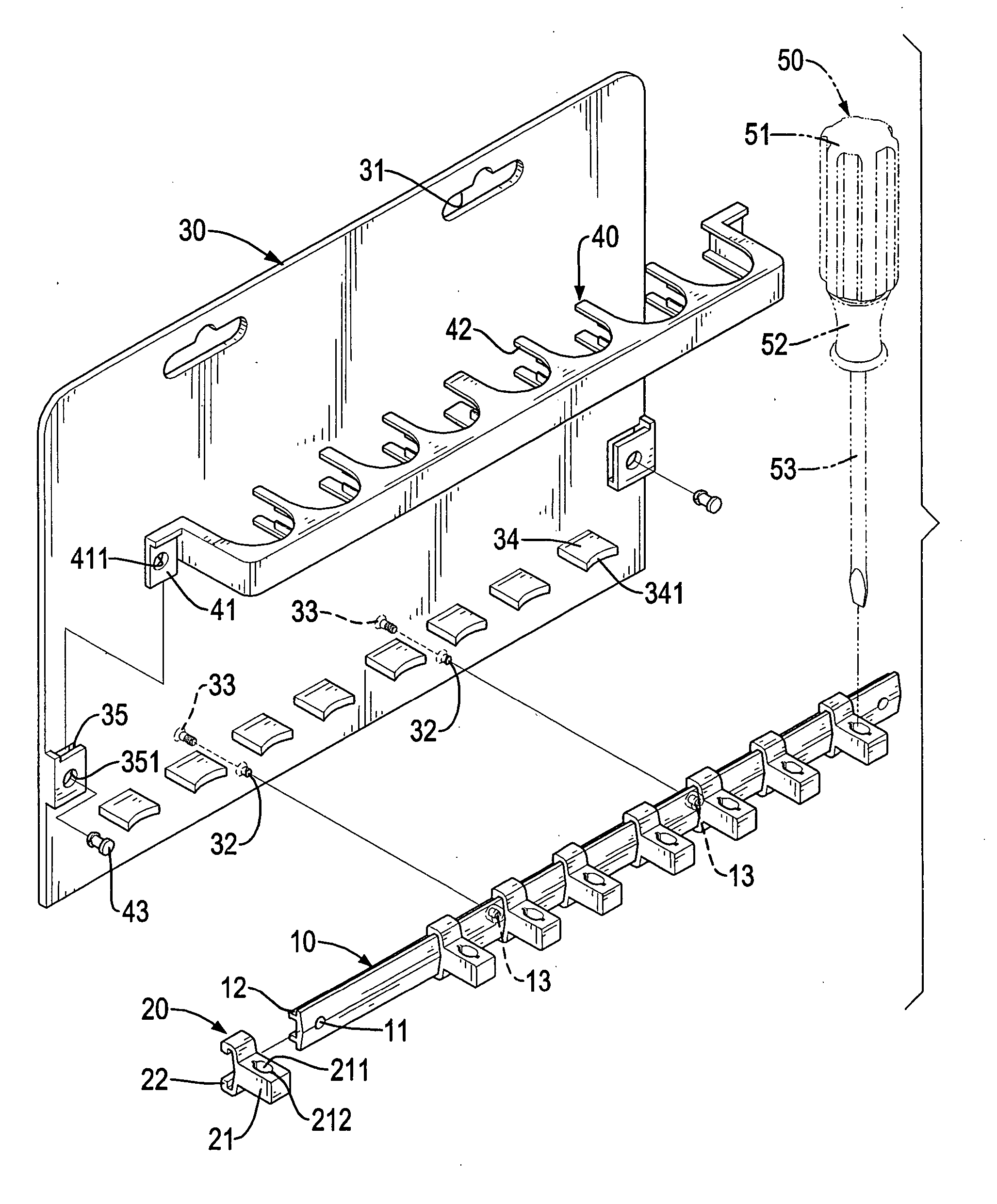 Suspending device for screwdrivers