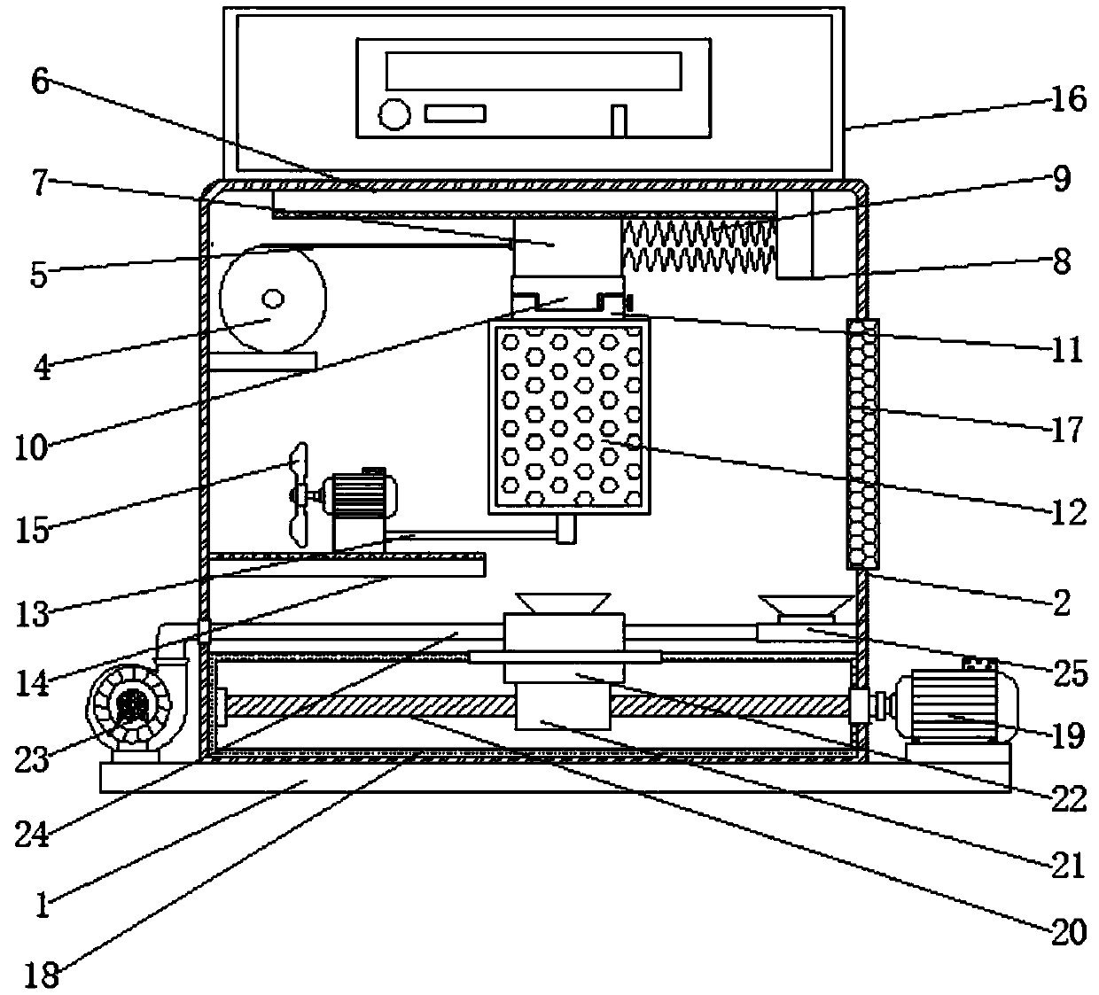 Inner dedusting device for computer mainframe